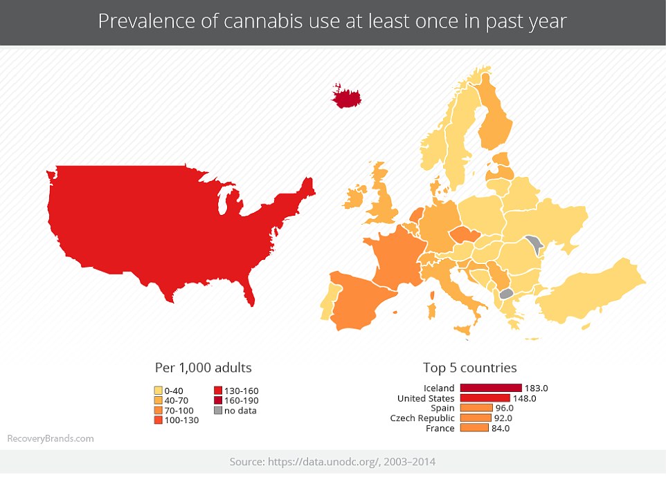 Mapa Pokazująca, w Których Krajach Pali się Najwięcej Marihuany, haszysz.info